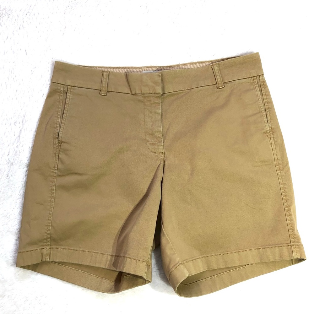 J. Crew Stretch Chino Shorts in Honey Brown